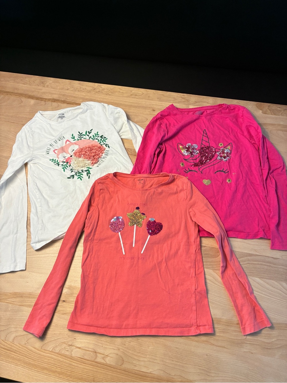 KIABI - lot of 3 Girls' Long-Sleeve Tee